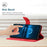 HT05 For iPhone 14 Pro Max Skin-touch Phone Flip Case Magnetic Clasp PU Leather Cover Wallet Shell - Red - 3
