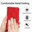 HT05 For iPhone 14 Pro Max Skin-touch Phone Flip Case Magnetic Clasp PU Leather Cover Wallet Shell - Red - 6