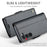 For Samsung Galaxy S23 Leather Case CASEME 023 RFID Blocking 3 Card Slot Mobile Cover - Black - 5