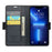 For iPhone 13 Pro Leather Case CASEME 023 RFID Blocking 3 Card Slot Mobile Cover - Black - 2