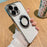 For iPhone 14 Pro Max Hard PC Phone Cover Electroplating Magnetic Charging Phone Case with Raised Bezel - Silver - 2