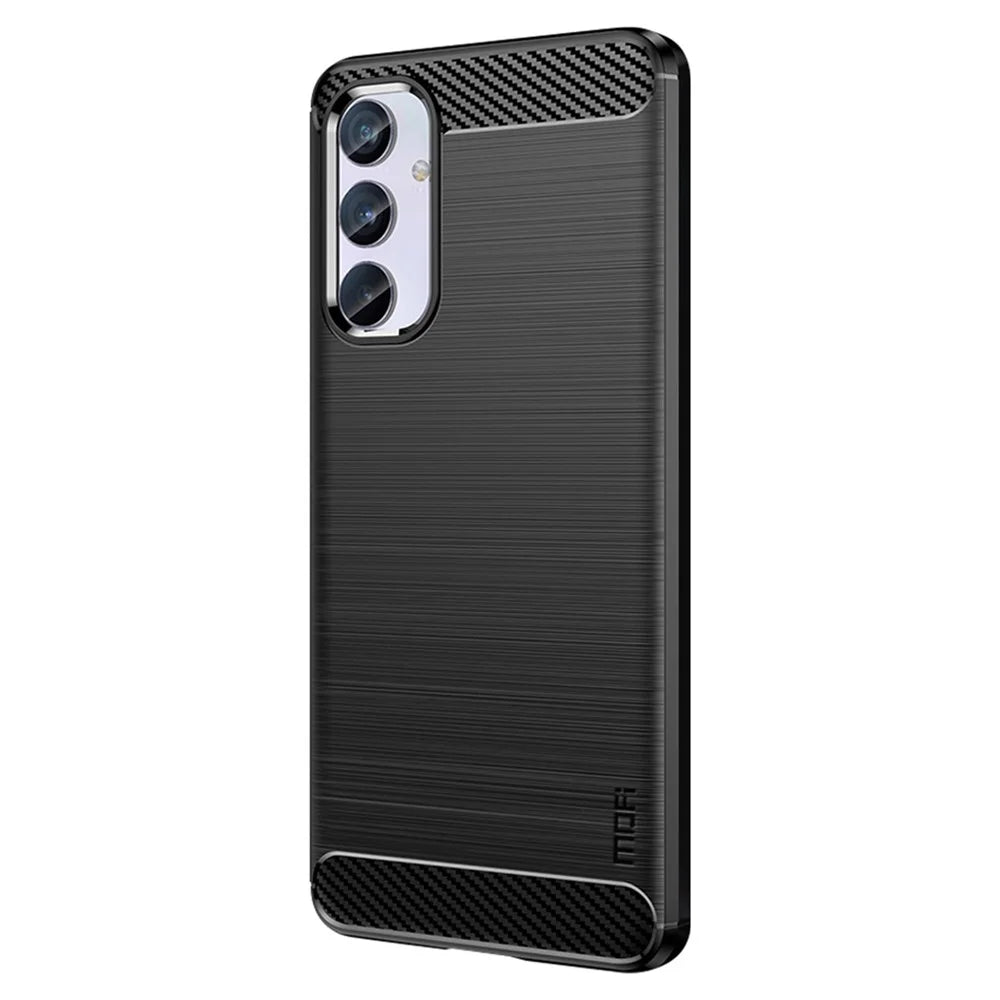 MOFI JK TPU Series-1 for Samsung Galaxy M54 5G / F54 5G Flexible TPU Cover Carbon Fiber Brushed Phone Shell - Black - 2