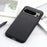 Phone Case for Google Pixel 8 Pro Textured Genuine Cowhide Leather Coated TPU Phone Cover - Black - 3