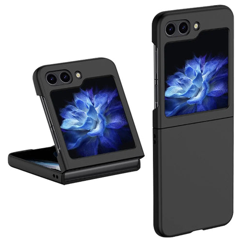 Skin-touch Phone Case for Samsung Galaxy Z Flip5 5G Hinge Protection Hard PC Phone Cover - Black - 1