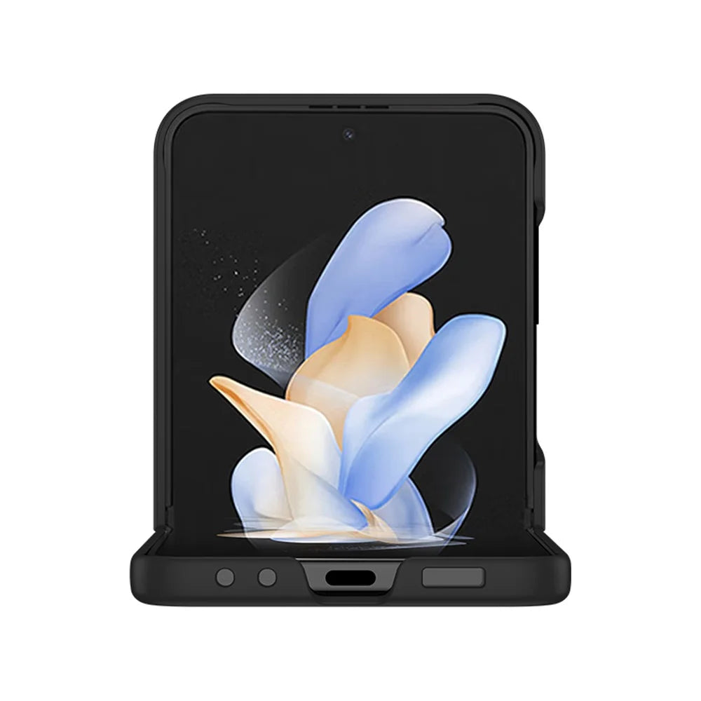 Skin-touch Phone Case for Samsung Galaxy Z Flip5 5G Hinge Protection Hard PC Phone Cover - Black - 5