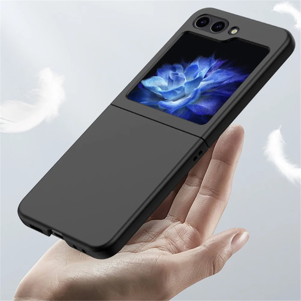 Skin-touch Phone Case for Samsung Galaxy Z Flip5 5G Hinge Protection Hard PC Phone Cover - Black - 7