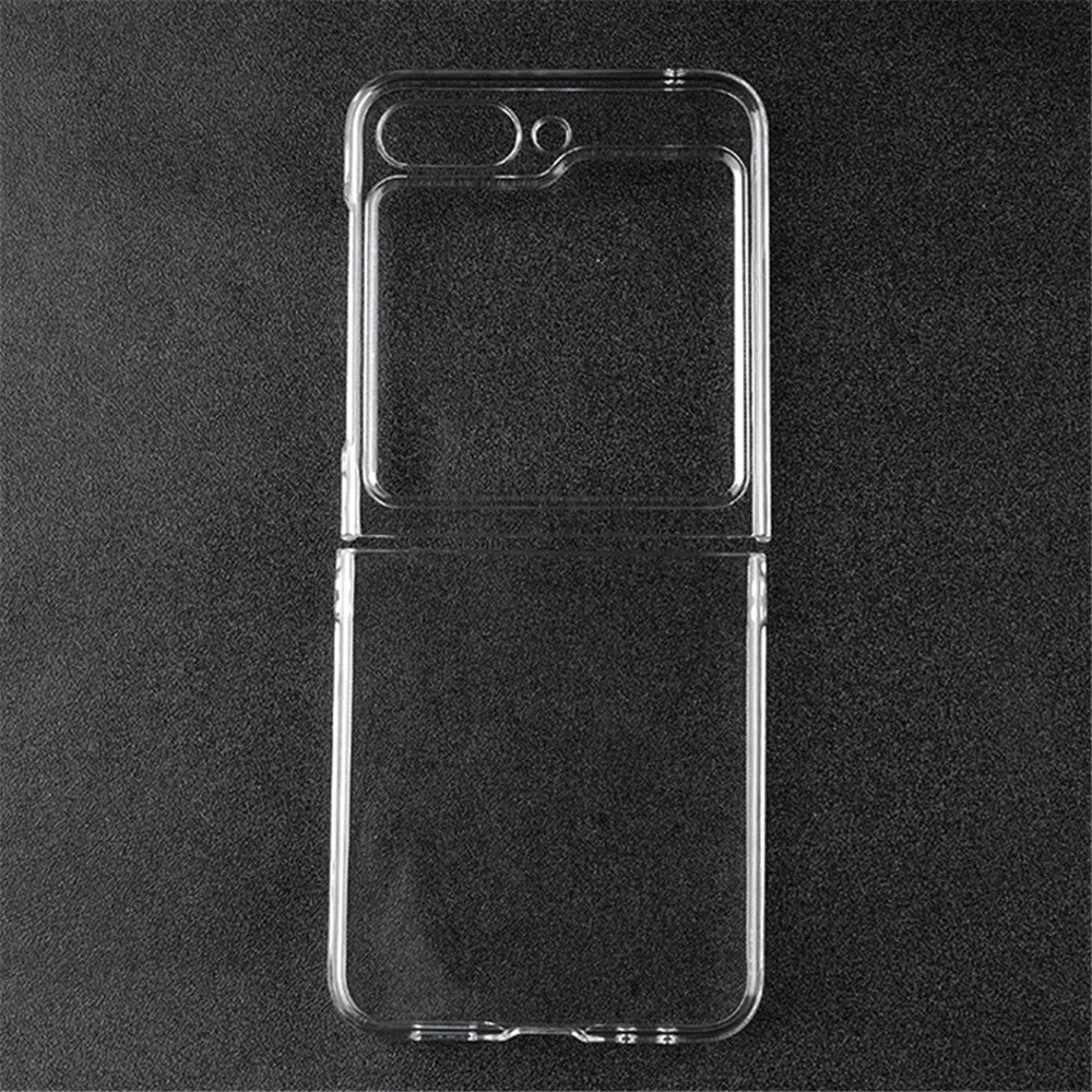 For Samsung Galaxy Z Flip5 5G Transparent Back Shell Phone Case Drop Resistant Hard PC Phone Cover - 1