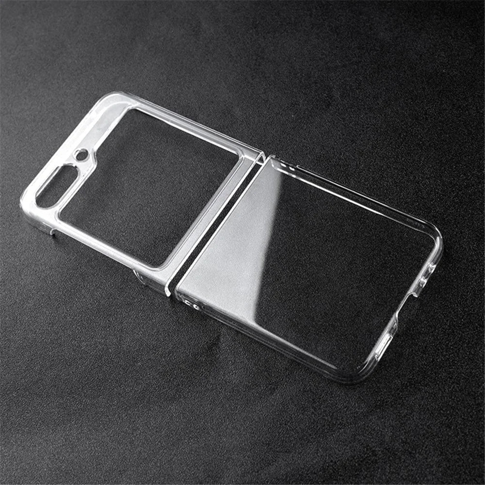 For Samsung Galaxy Z Flip5 5G Transparent Back Shell Phone Case Drop Resistant Hard PC Phone Cover - 2