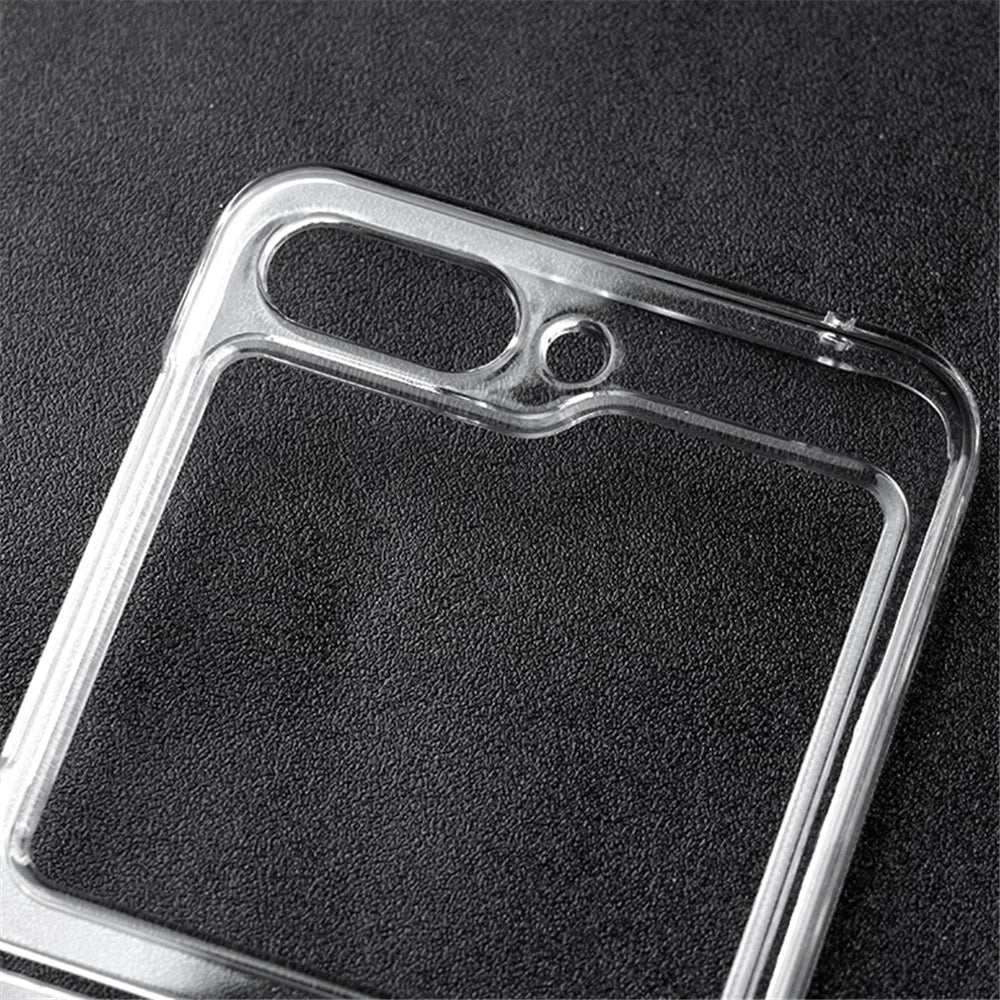 For Samsung Galaxy Z Flip5 5G Transparent Back Shell Phone Case Drop Resistant Hard PC Phone Cover - 5