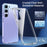 For Samsung Galaxy A54 5G Clear TPU Phone Case with 3Pcs 2.5D Arc Edge Tempered Glass Screen Film - 2