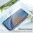 For Samsung Galaxy A54 5G Clear TPU Phone Case with 3Pcs 2.5D Arc Edge Tempered Glass Screen Film - 3