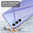 For Samsung Galaxy A54 5G Clear TPU Phone Case with 3Pcs 2.5D Arc Edge Tempered Glass Screen Film - 5