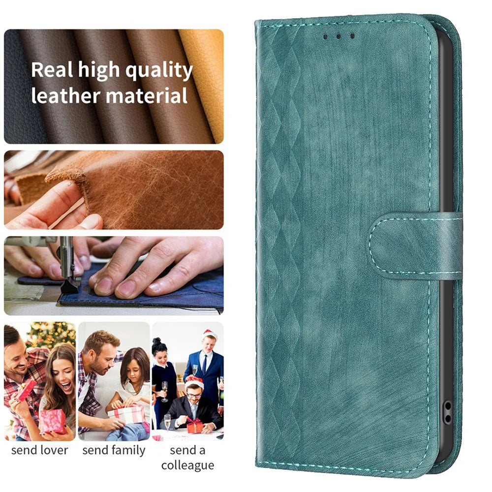 For iPhone 6 / 6s / 7 / 8 Shockproof PU Leather+TPU Flip Cover Imprinted Pattern Wallet Phone Case - Green - 4