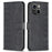 PU Leather Cover for iPhone 13 / 14 6.1 inch Imprinted Pattern Wallet Adjustable Stand Flip Phone Case - Black - 1