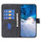 PU Leather Cover for iPhone 13 / 14 6.1 inch Imprinted Pattern Wallet Adjustable Stand Flip Phone Case - Black - 2