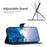 PU Leather Cover for iPhone 13 / 14 6.1 inch Imprinted Pattern Wallet Adjustable Stand Flip Phone Case - Black - 3