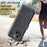PU Leather Cover for iPhone 13 / 14 6.1 inch Imprinted Pattern Wallet Adjustable Stand Flip Phone Case - Black - 5
