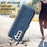 For Samsung Galaxy S22 5G Leather Cover, Wallet Stand Scratch Proof Imprinted Pattern Flip Phone Case - Blue - 5