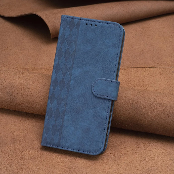 For Samsung Galaxy A41 (Global Version) Imprinting Pattern Cover Stand Wallet Magnetic Clasp Phone Case - Blue - 7