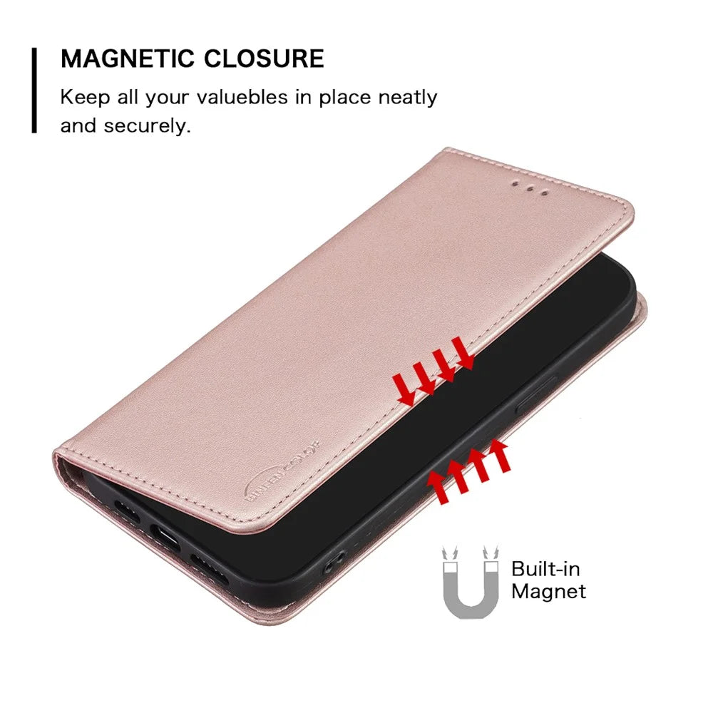 BINFEN COLOR BF18 For iPhone 11 PU Leather Drop-proof Stand Cover Card Holder Phone Case - Rose Gold - 4
