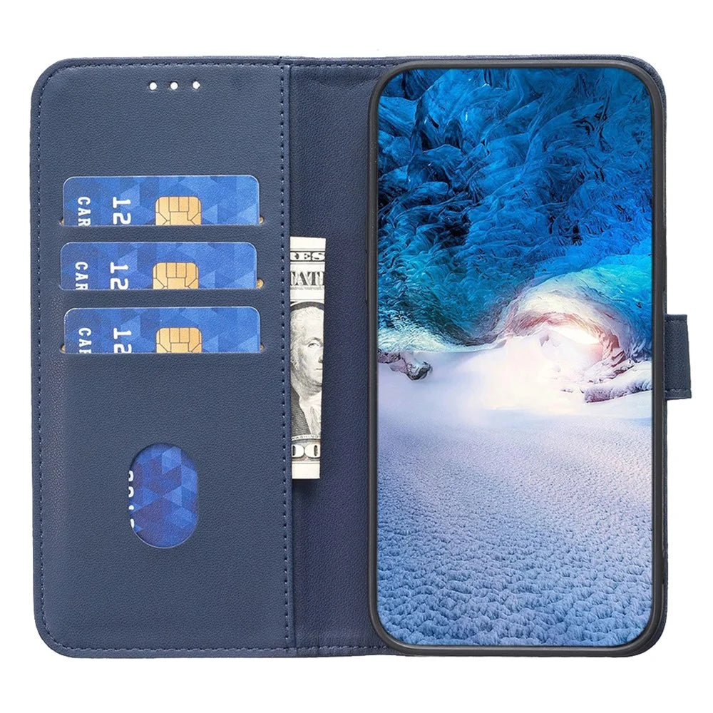 BINFEN COLOR BF17 For iPhone 14 Pro Magnetic Phone Case Wallet Leather Phone Cover with Stand Function - Blue - 2