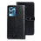IDEWEI For Oukitel C32 Phone Case Wallet Stand PU Leather Crocodile Texture Smartphone Cover - Black - 1