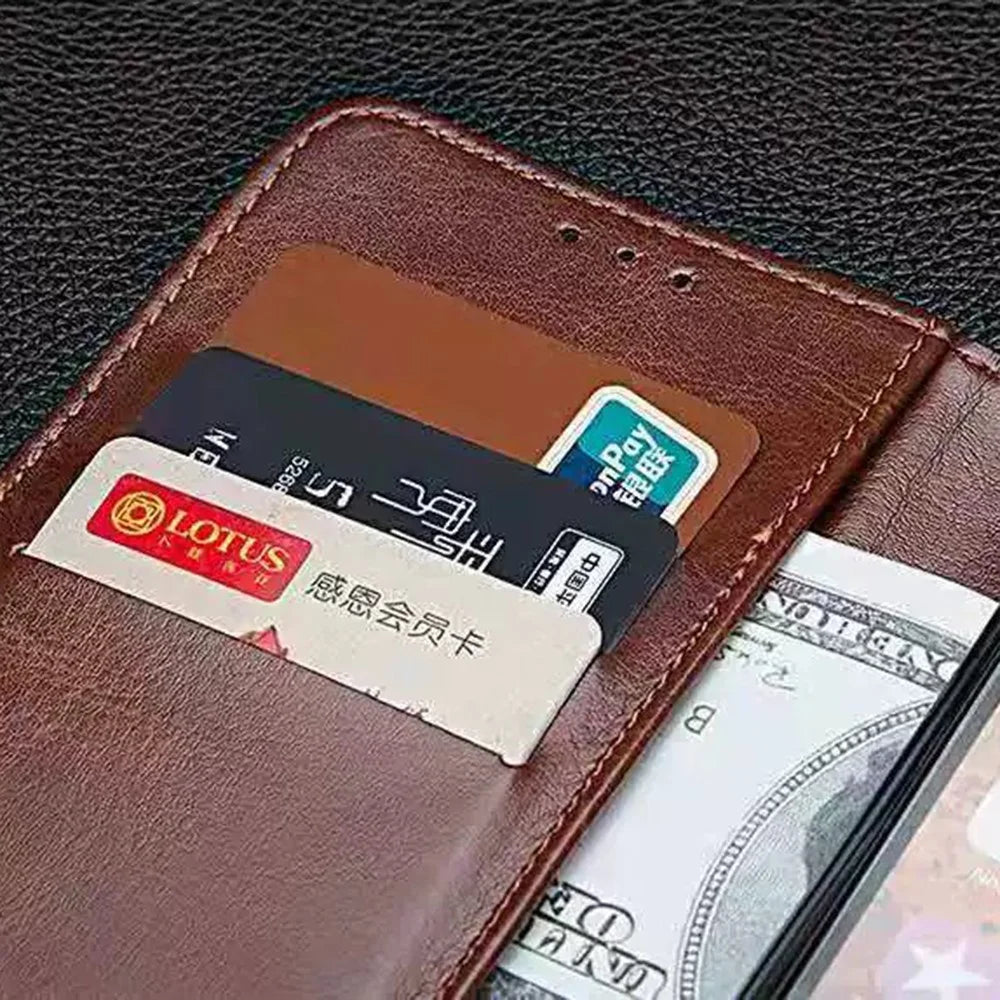 IDEWEI For Samsung Galaxy M54 5G / F54 5G Anti-Scratch Leather Phone Case Wallet Crazy Horse Texture Stand Phone Cover - Brown - 4