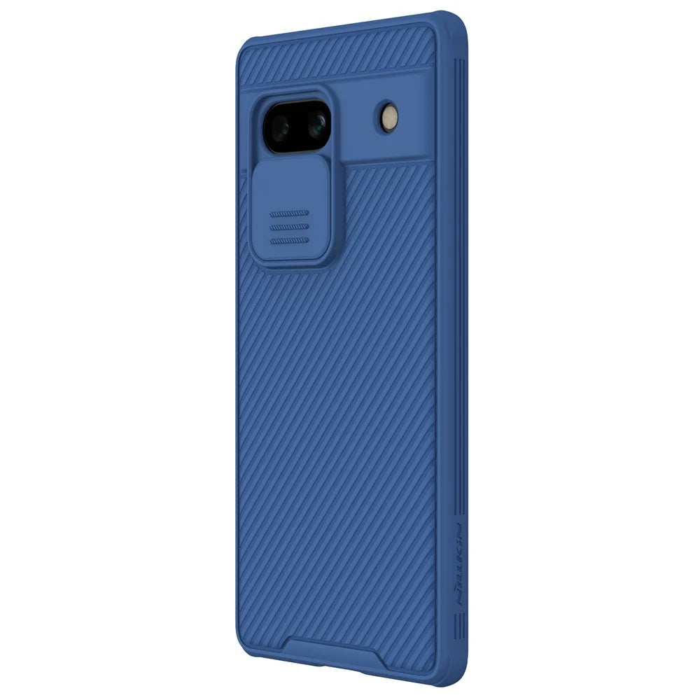 NILLKIN CamShield Pro Series for Google Pixel 7a Phone Case PC+TPU Phone Shell with Slide Camera Protector - Blue - 2
