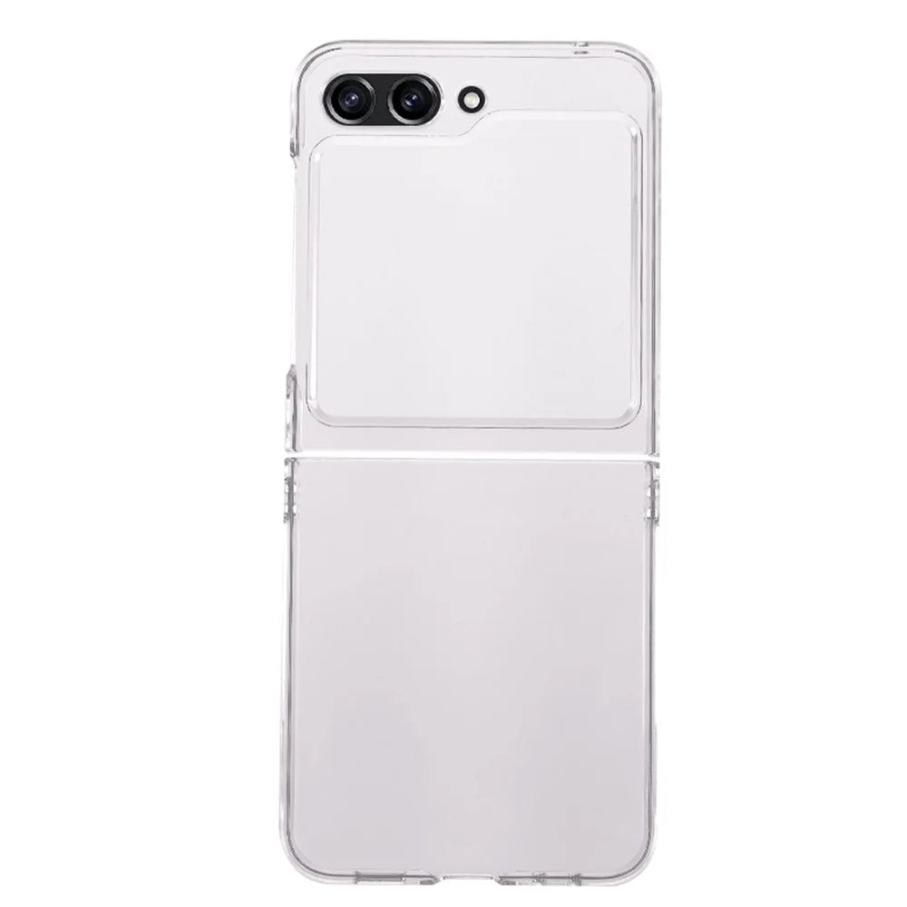 Crystal Clear Phone Case for Samsung Galaxy Z Flip5 5G Hard PC Mobile Phone Shell - 1