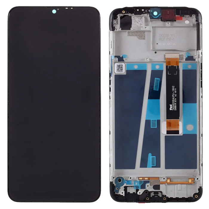 For Oppo A7 OEM Grade S LCD Screen and Digitizer Assembly + Frame Part (without Logo) - 1