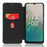 For Nokia C32 PU Leather Carbon Fiber Texture Cover Card Holder Stand Phone Case - Black - 2