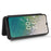 For Nokia C32 PU Leather Carbon Fiber Texture Cover Card Holder Stand Phone Case - Black - 3