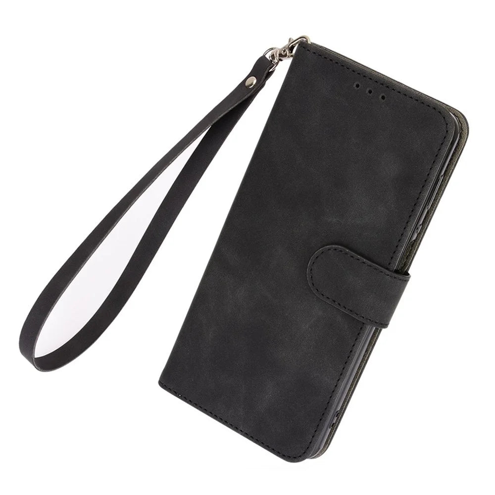For Samsung Galaxy M54 5G / F54 5G PU Leather Flip Case Skin-touch Wallet Stand Phone Cover - Black - 4
