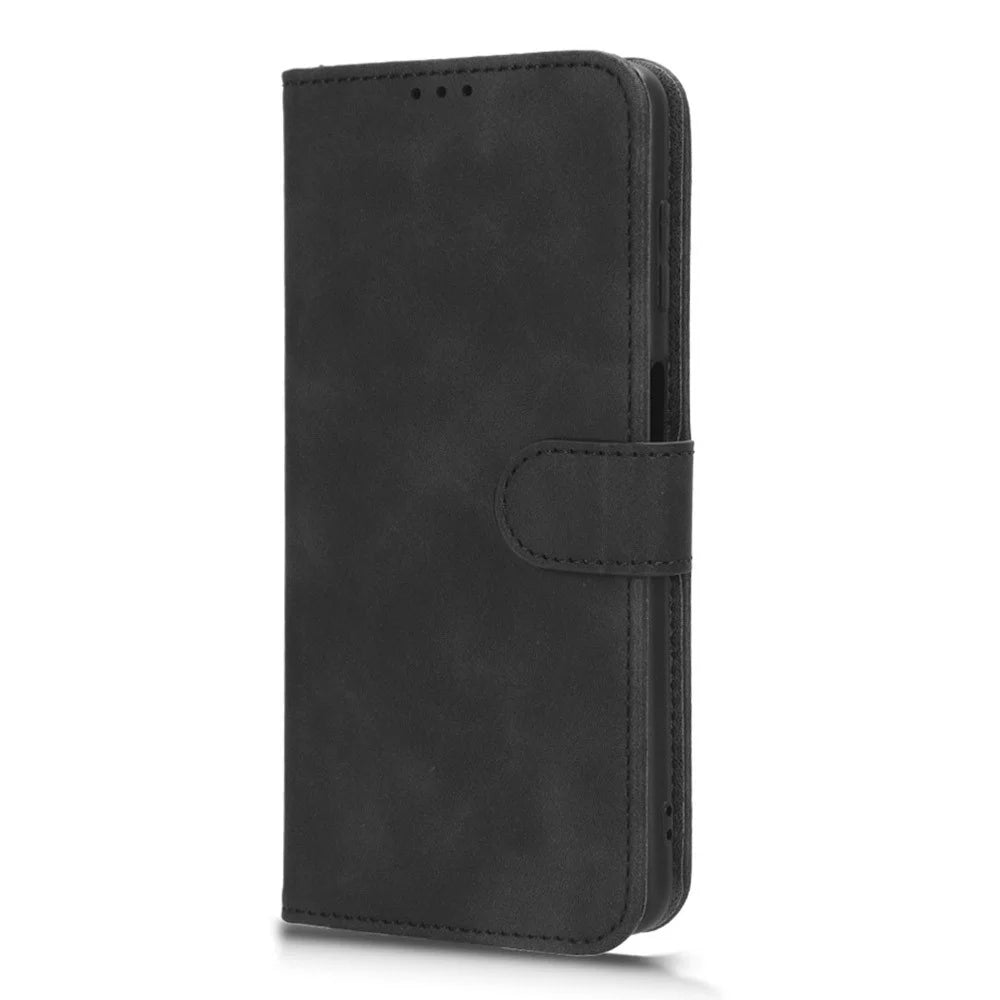 For Samsung Galaxy M54 5G / F54 5G PU Leather Flip Case Skin-touch Wallet Stand Phone Cover - Black - 7