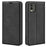 Flip Case for Nokia C32 PU Leather Wallet Skin-touch Foldable Stand Cellphone Cover - Black - 1
