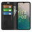 Flip Case for Nokia C32 PU Leather Wallet Skin-touch Foldable Stand Cellphone Cover - Black - 2