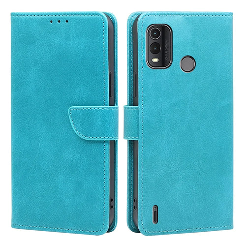 For Nokia G11 Plus 4G Flip PU Leather Wallet Case Stand Calf Texture Phone Cover - Baby Blue - 1
