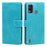 For Nokia G11 Plus 4G Flip PU Leather Wallet Case Stand Calf Texture Phone Cover - Baby Blue - 1