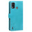 For Nokia G11 Plus 4G Flip PU Leather Wallet Case Stand Calf Texture Phone Cover - Baby Blue - 7