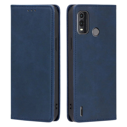 For Nokia G11 Plus 4G Leather Phone Case Calf Texture Phone Cover with Stand Wallet - Sapphire - 1