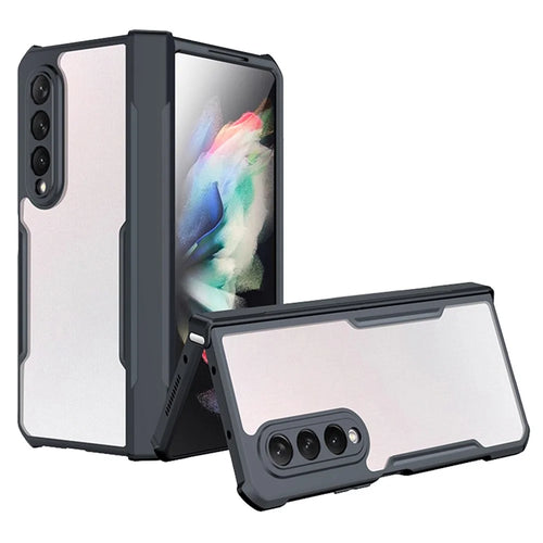 XUNDD For Samsung Galaxy Z Fold3 5G Acrylic+TPU Slim Phone Cover Transparent Phone Case with Glass+Protective Bar - 1