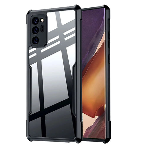 XUNDD For Samsung Galaxy Note20 Ultra 5G / Note20 Ultra Phone Case Acrylic+TPU Slim Phone Cover - Black Transparent - 1