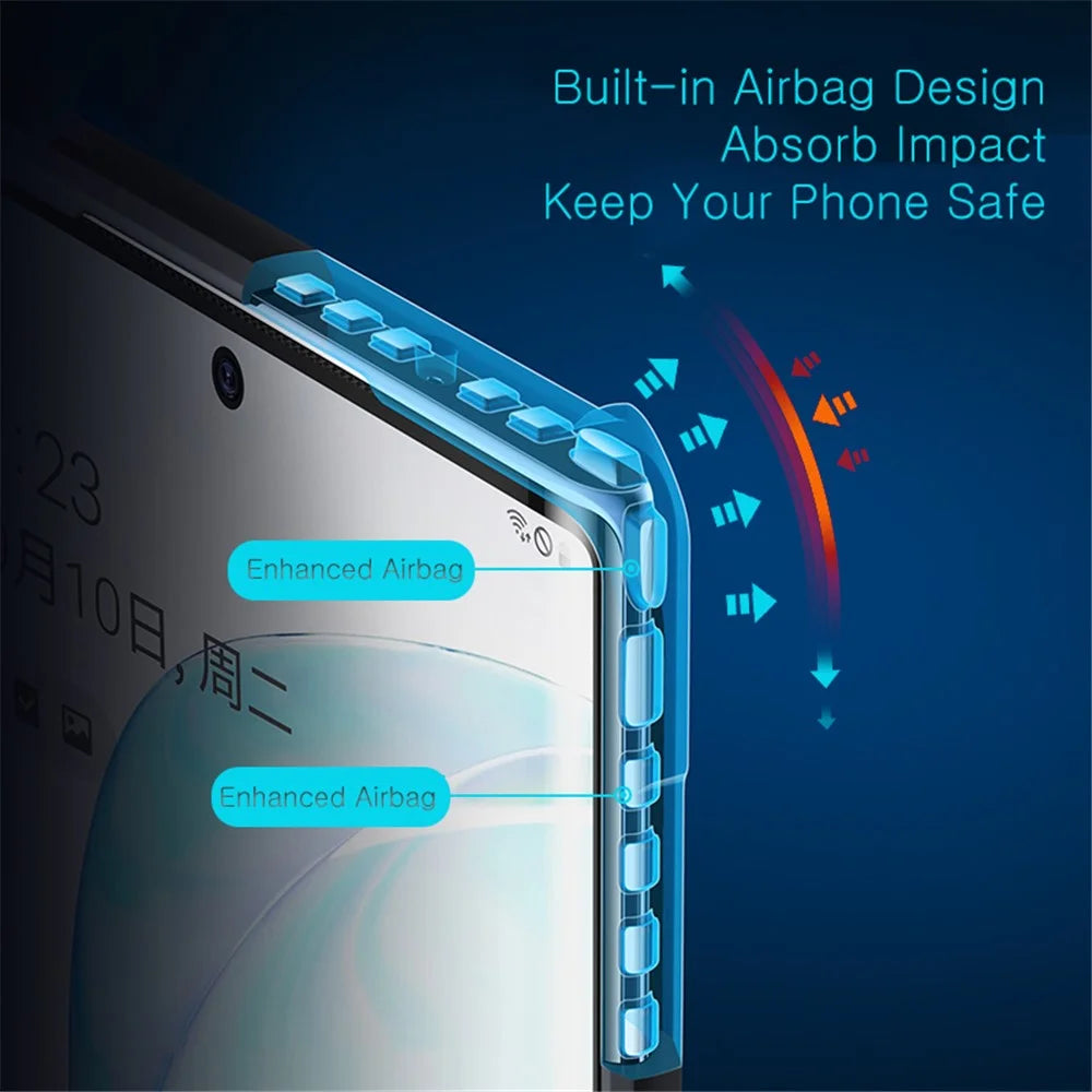 XUNDD For Samsung Galaxy Note20 Ultra 5G / Note20 Ultra Phone Case Acrylic+TPU Slim Phone Cover - Black Transparent - 2
