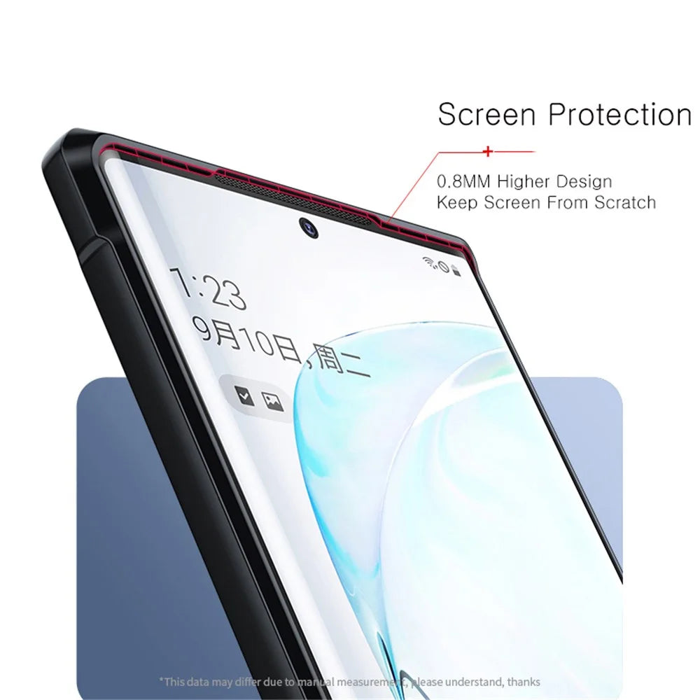 XUNDD For Samsung Galaxy Note20 Ultra 5G / Note20 Ultra Phone Case Acrylic+TPU Slim Phone Cover - Black Transparent - 3