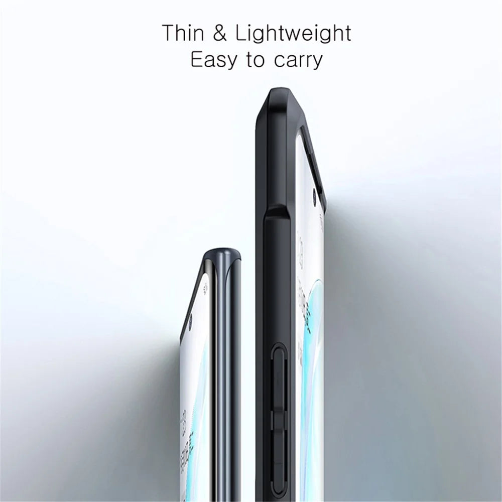 XUNDD For Samsung Galaxy Note20 Ultra 5G / Note20 Ultra Phone Case Acrylic+TPU Slim Phone Cover - Black Transparent - 4