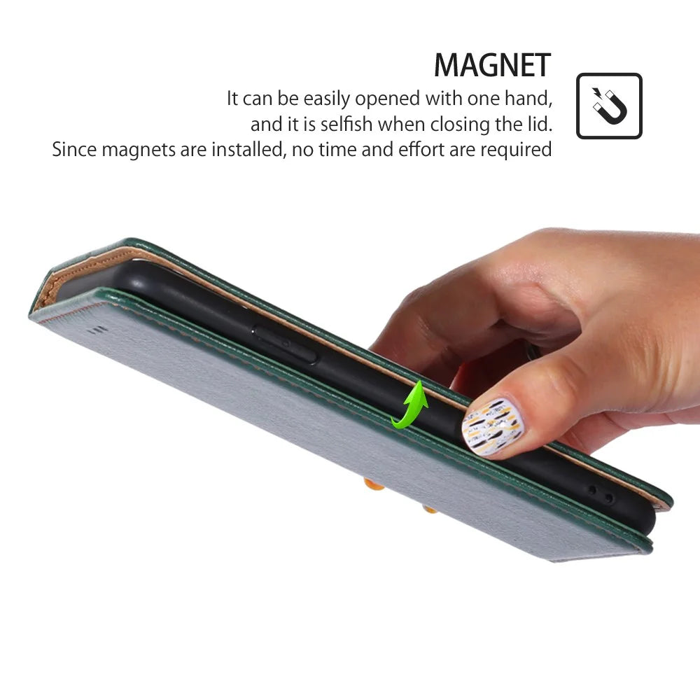 For Nokia G11 Plus 4G Dustproof Wallet Case Stand PU Leather Solid Color Magnetic Phone Cover - Green - 4