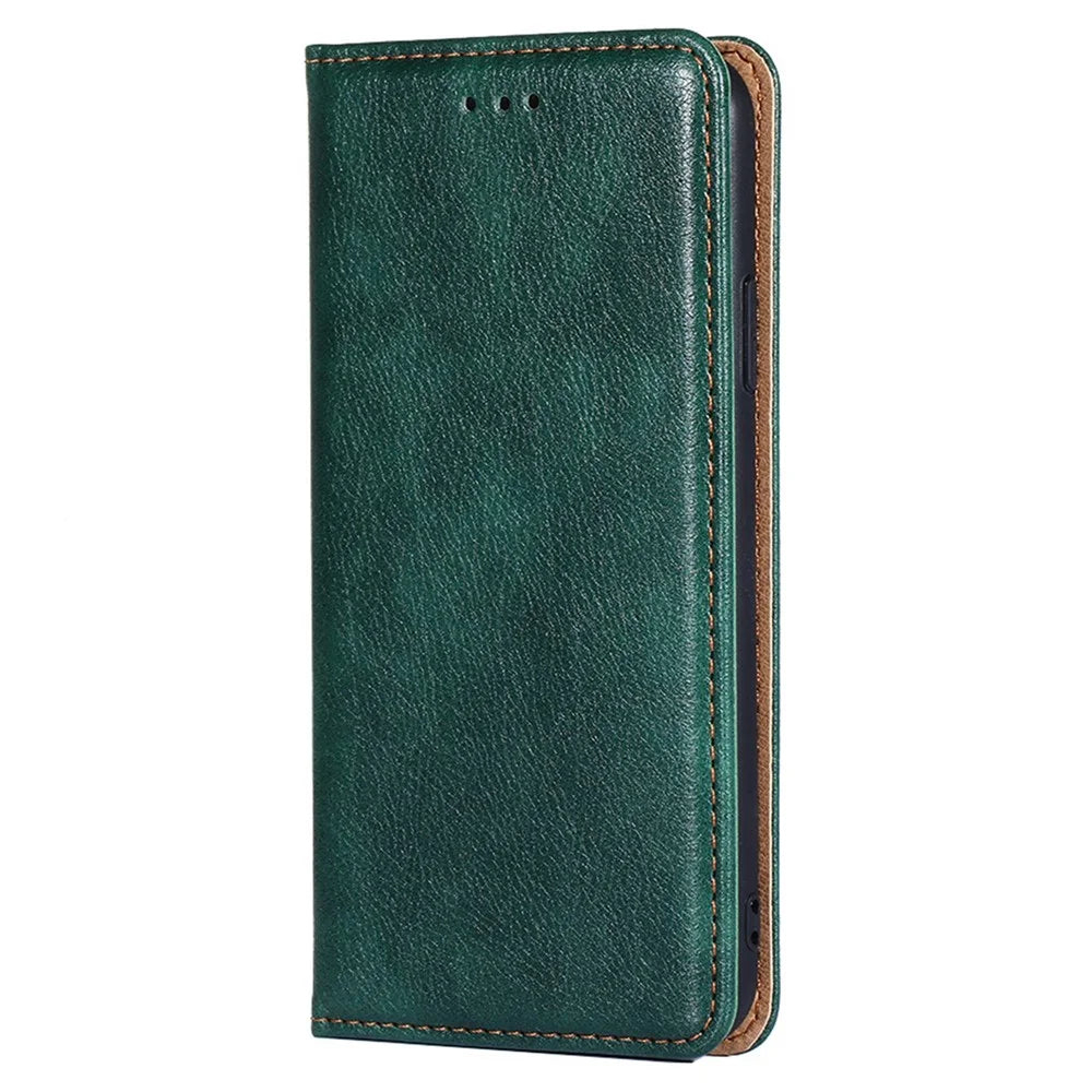 For Nokia G11 Plus 4G Dustproof Wallet Case Stand PU Leather Solid Color Magnetic Phone Cover - Green - 7