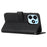 Wallet Stand Case for TECNO Spark 10 Pro Folio Flip PU Leather Cell Phone Drop-Proof Cover - Black - 3