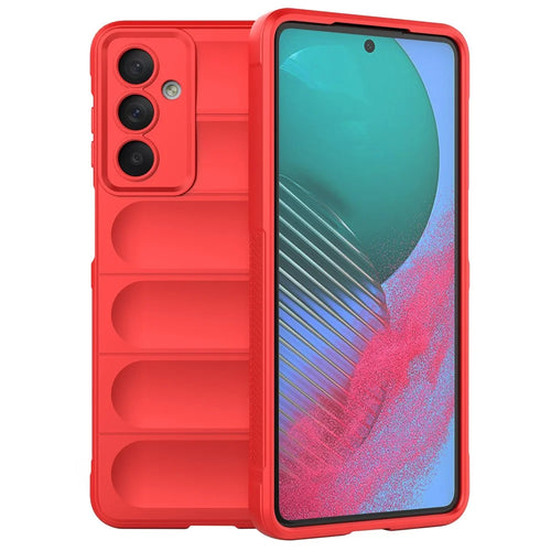 For Samsung Galaxy M54 5G / F54 5G Rugged Drop-proof Phone Case Soft TPU Smartphone Cover - Red - 1