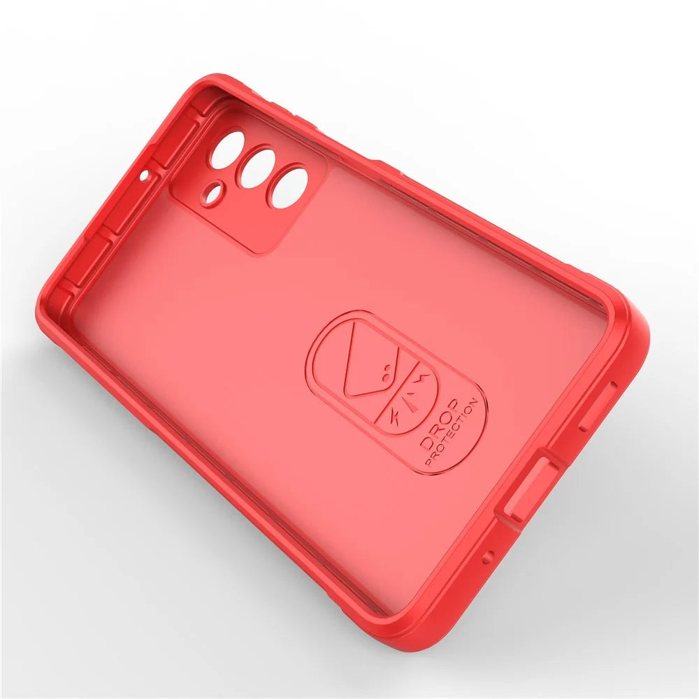 For Samsung Galaxy M54 5G / F54 5G Rugged Drop-proof Phone Case Soft TPU Smartphone Cover - Red - 3